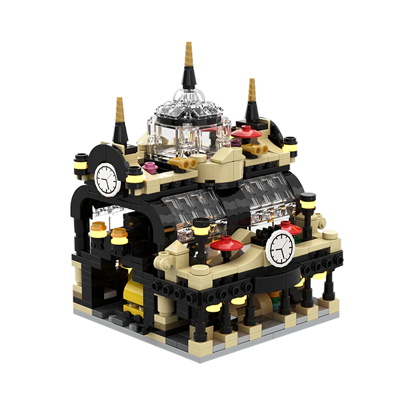 GOBRICKS MOC 145087 Mini 910002 Studgate Train Station - YWOBB