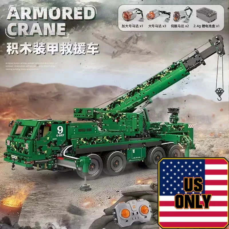 Mould King 20009 Armored Recovery Crane G-BKF OVP US Warehouse Version - YWOBB