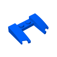 GOBRICKS GDS-1265 Wedge 3 x 4 x 2/3 Curved with Cutout - YWOBB