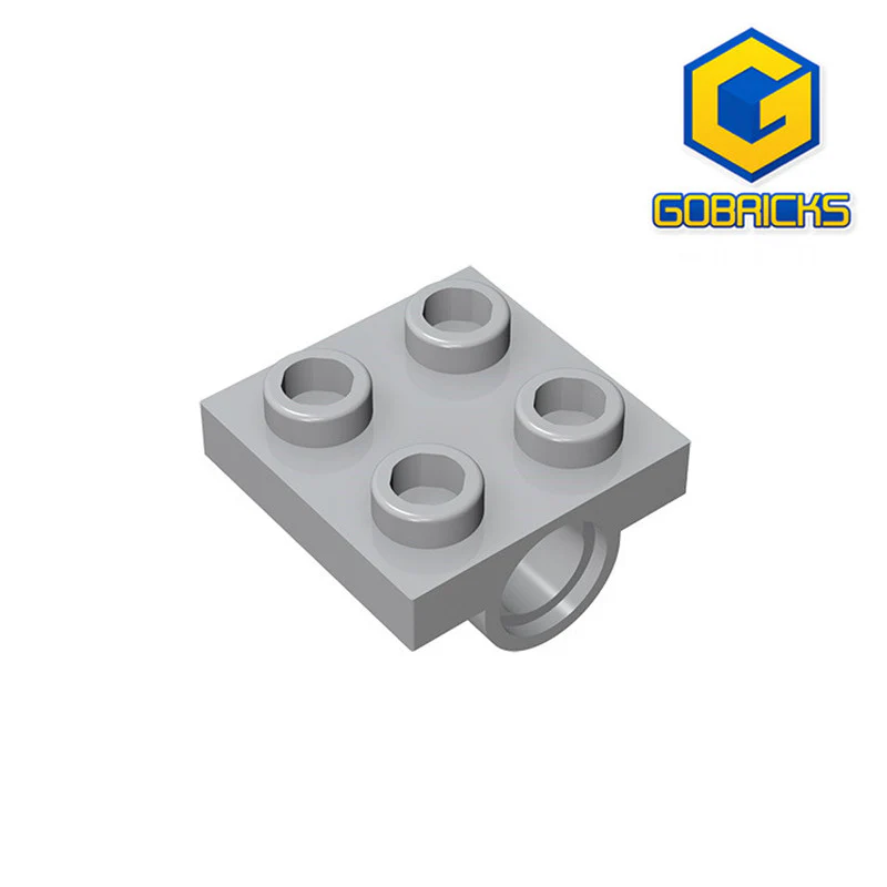 GOBRICKS GDS-848  Modified 2 x 2 with Pin Hole - Full Cross Support Underneath - YWOBB
