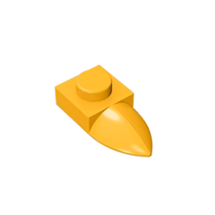 GOBRICKS GDS-870  Modified 1 x 1 with Tooth Horizontal - YWOBB