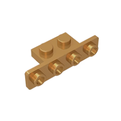 GOBRICKS GDS-638 Bracket 1 x 2 - 1 x 4 with Rounded Corners - YWOBB