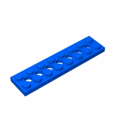 GOBRICKS GDS-699  Plate 2 x 8 with 7 Holes - YWOBB