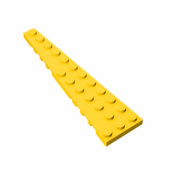 GOBRICKS GDS-708  Plate 12 x 3 Left - YWOBB