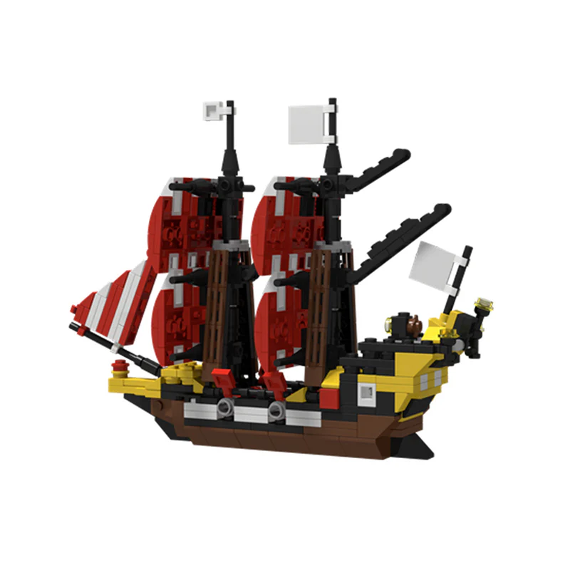 GOBRICKS MOC 145844 Mini Black Seas Barracuda 6285 - YWOBB
