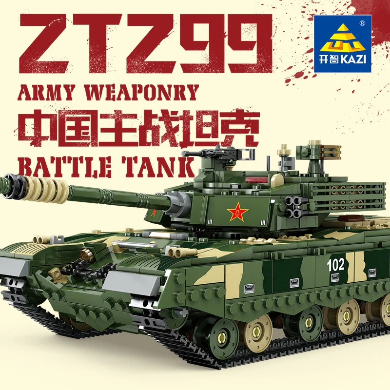 KAZI KY 10010 Military Building Blocks 99A Tank - YWOBB