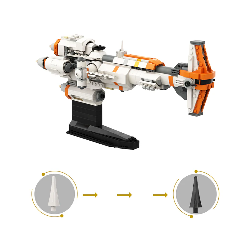 GOBRICKS MOC 57178 Hammerhead Corvette - YWOBB