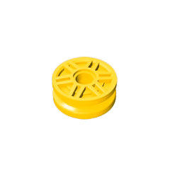 GOBRICKS GDS-1160 Wheel 18mm D. x 8mm with Fake Bolts and Deep Spokes with Inner Ring - YWOBB