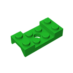 GOBRICKS GDS-1064 Mudguard 2 x 4 with Arch Studded with Hole - YWOBB