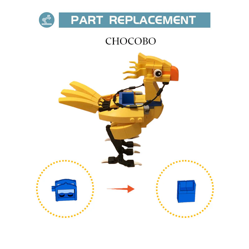 MOC F-C7627 final fantasy chocobo - YWOBB