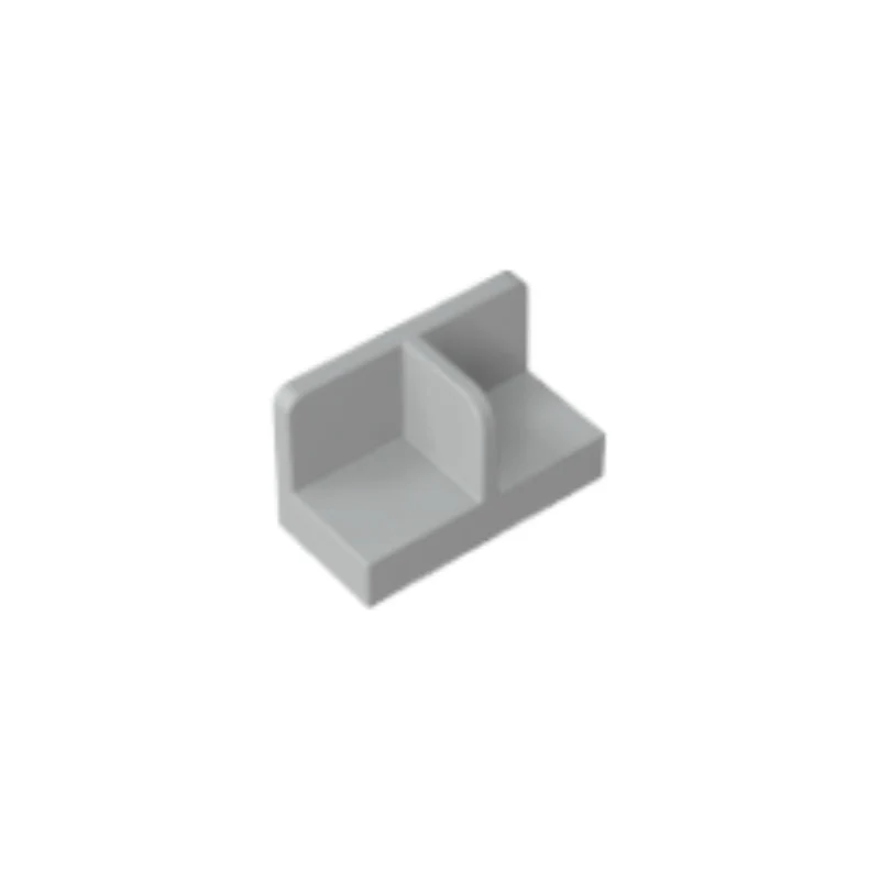 GOBRICKS GDS-2027 Panel 1 x 2 x 1 with Rounded Corners and Center Divider - YWOBB