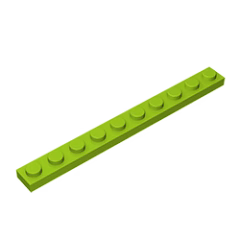 GOBRICKS GDS-507 Plate 1 x 10 - YWOBB