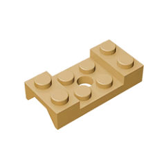 GOBRICKS GDS-1064 Mudguard 2 x 4 with Arch Studded with Hole - YWOBB