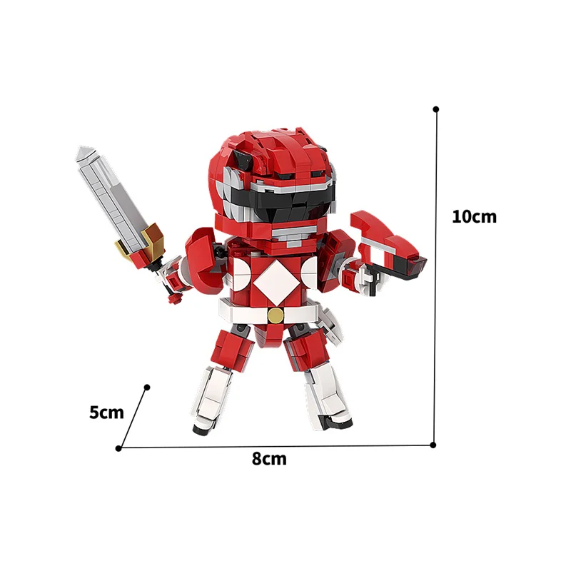 GOBRICKS MOC 165490 SD RED RANGER - YWOBB