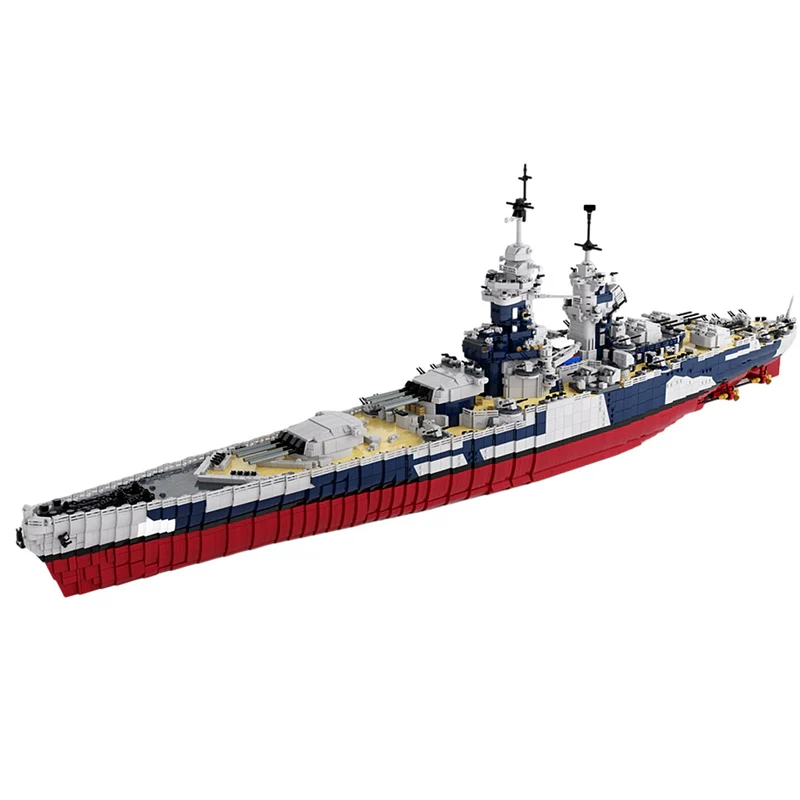 GOBRICKS MOC 163300 French Battleship Richelieu - YWOBB