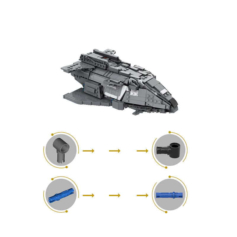 GOBRICKS MOC 133511 Federal Gunship - YWOBB