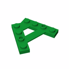 GOBRICKS GDS-727  Plate A-Shape with 2 Rows of 4 Studs - YWOBB