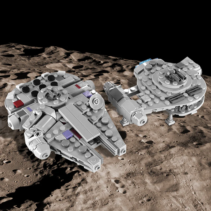 GOBRICKS MOC 18554 Millenniumm Falcon & Outrider Micro/Midi Scale - YWOBB