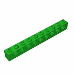 GOBRICKS GDS-628  Brick 1 x 10 with Holes - YWOBB