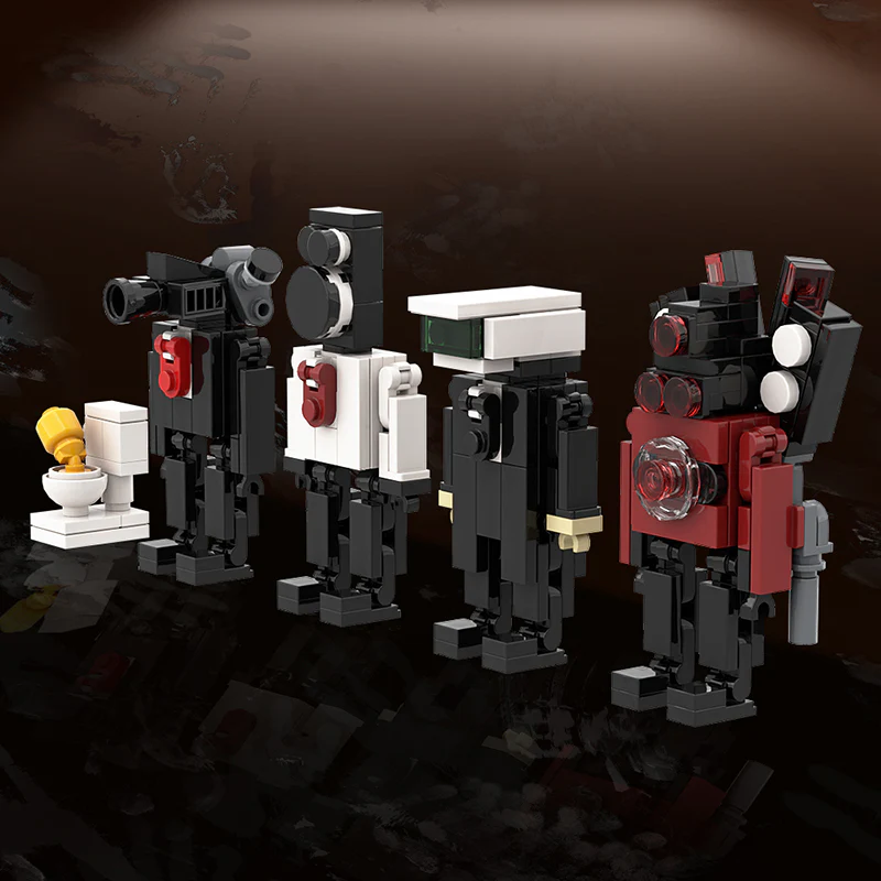 GOBRICKS MOC A0981 toilet man fight - YWOBB