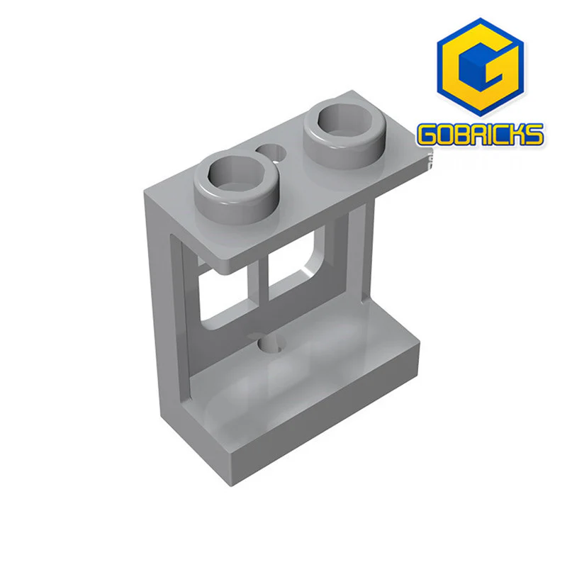 GOBRICKS GDS-784 Window 1 x 2 x 2 Plane, Single Hole Top and Bottom for Glass - YWOBB