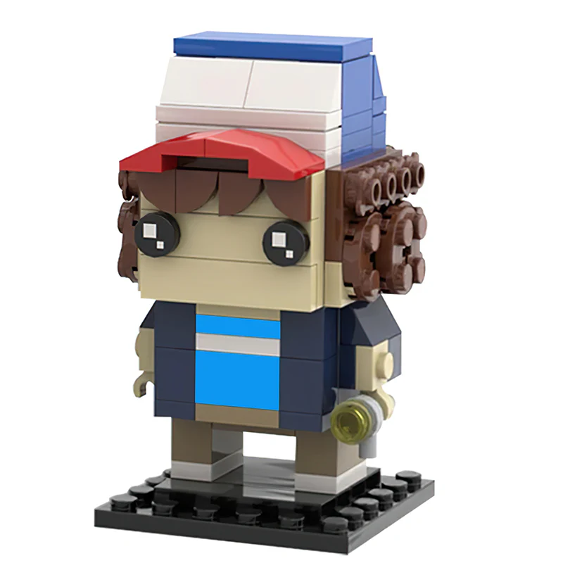 GOBRICKS MOC 26518 Stranger Things Brickheadz Collection-Dustin & Eleven - YWOBB