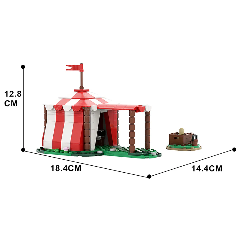 GOBRICKS MOC 82398 Knights Tent - YWOBB