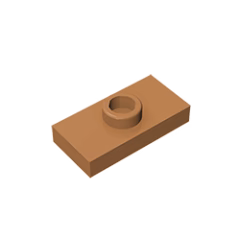 GOBRICKS GDS-803  Modified 1 x 2 with 1 Stud with Groove and Bottom Stud Holder - YWOBB