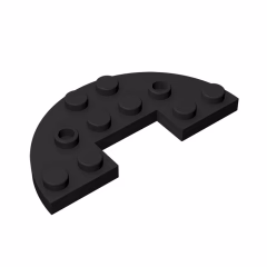 GOBRICKS GDS-705  Round Half 3 x 6 with 1 x 2 Cutout - YWOBB