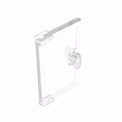 GOBRICKS GDS-793 Door 1 x 2 x 3 with Vertical Handle, Mold for Tabless Frames - YWOBB