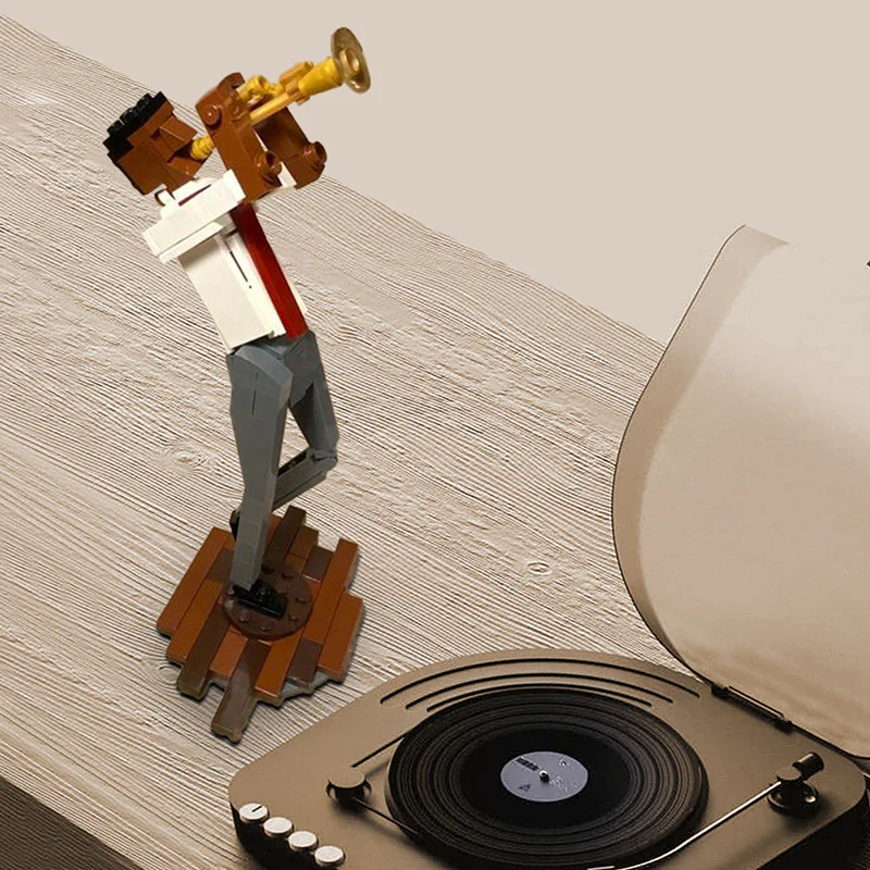 GOBRICKS MOC 129361 Trumpet Player - YWOBB