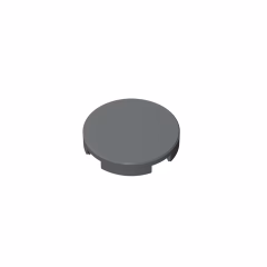 GOBRICKS GDS-611 Round 2 x 2 with Bottom Stud Holder - YWOBB