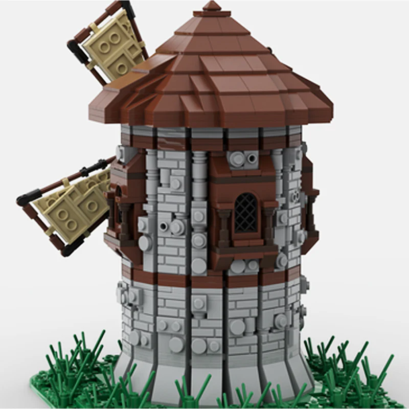 GOBRICKS MOC 154793 Medieval Windmill - YWOBB