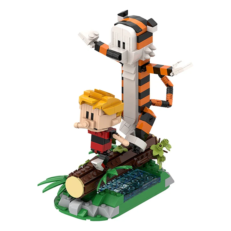 GOBRICKS MOC A1392 Calvin And Hobbes - Tigger - YWOBB