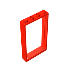 GOBRICKS GDS-874 Frame 1 x 4 x 6 with 2 Holes on Top and Bottom - YWOBB