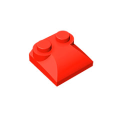 GOBRICKS GDS-800  Curved 2 x 2 x 2/3 with Two Studs and Curved Sides - YWOBB