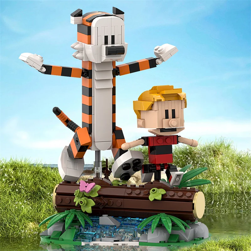 GOBRICKS MOC A1392 Calvin And Hobbes - Tigger - YWOBB