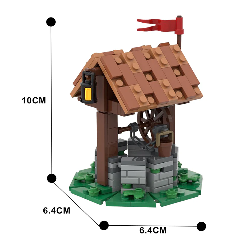 GOBRICKS MOC 119638 MEDIEVAL WELL (Castle Theme) - YWOBB