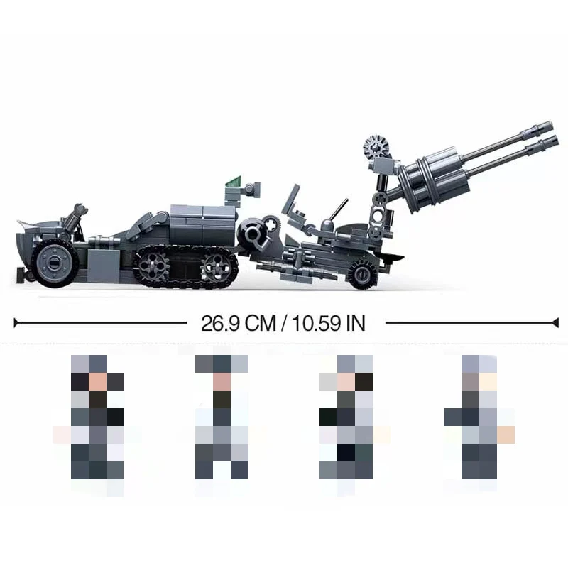 SLUBAN M38-B0681 German Armored Vehicle  4 in 1 - YWOBB