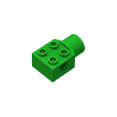 GOBRICKS GDS-1087 Brick Modified 2 x 2 with Pin Hole, Rotation Joint Socket - YWOBB