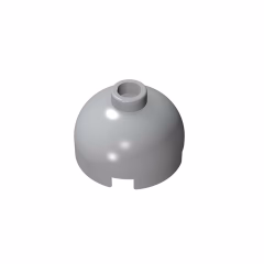 GOBRICKS GDS-742 Round 2 x 2 Dome Top - Hollow Stud with Bottom Axle Holder x Shape + Orientation - YWOBB
