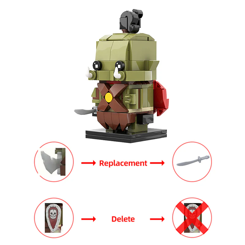 GOBRICKS MOC 139923 Orc - YWOBB