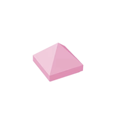 GOBRICKS GDS-837 Slope 45 1 x 1 x 2/3 Quadruple Convex Pyramid - YWOBB