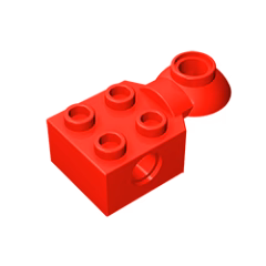 GOBRICKS GDS-1089 Brick Modified 2 x 2 with Pin Hole, Rotation Joint Ball Half - YWOBB