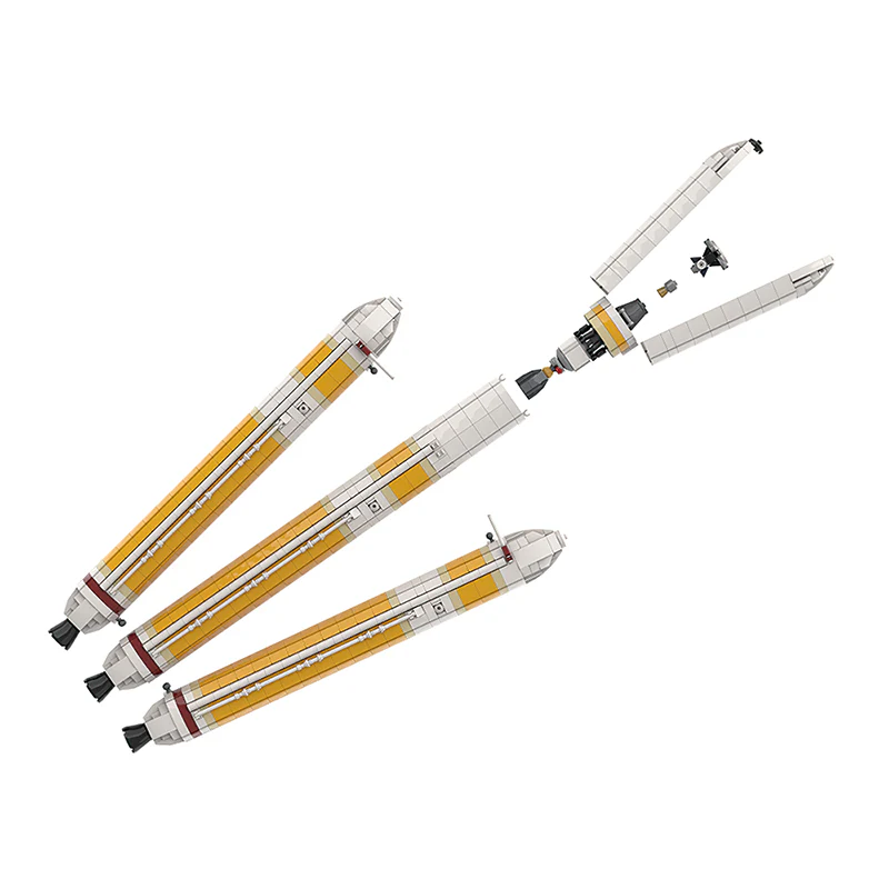 GOBRICKS MOC 101254 Delta IV Heavy with Parker Solar Probe [Saturn V scale] - YWOBB