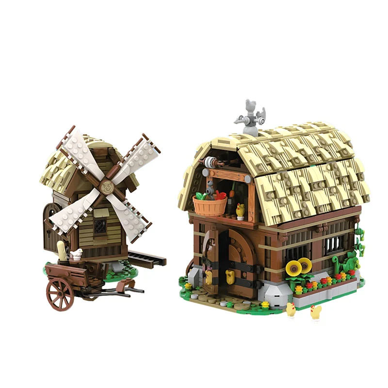 GOBRICKS MOC 162111 3739 Mill Village Raid Remake - Medieval Castle - YWOBB