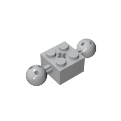 GOBRICKS GDS-977 Brick Modified 2 x 2 with Balls with Holes and Axle Hole - YWOBB