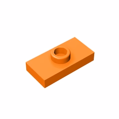GOBRICKS GDS-803  Modified 1 x 2 with 1 Stud with Groove and Bottom Stud Holder - YWOBB