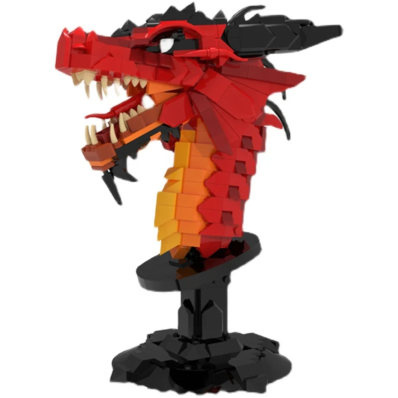 MOC C7803 Flame Red Dragon Chixiao-Dragon Head - YWOBB