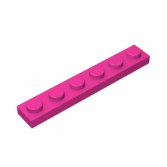 GOBRICKS GDS-505 Plate 1 x 6 - YWOBB